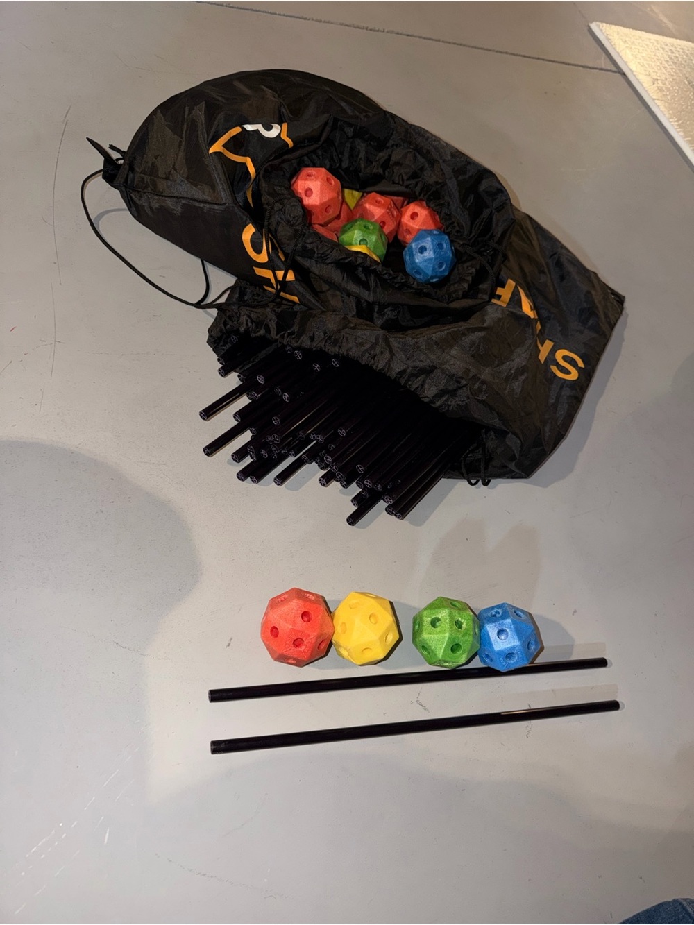 Kids Fort Kit: Ball and Rod Set in Red, Yellow, Green, Blue
